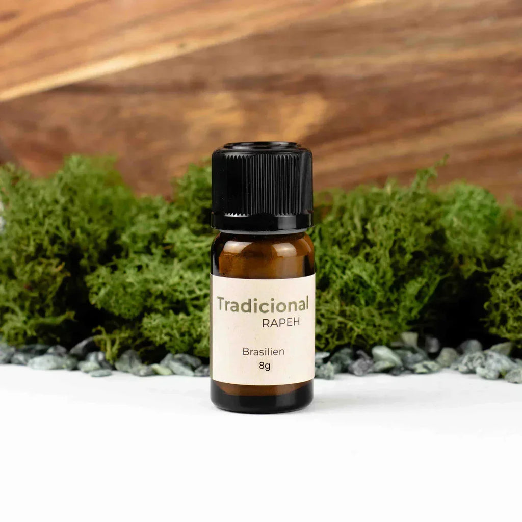 Rapeh, Rapè, Hape, aus Brasilien, Gesileu Tradicional, Set, Rapé aus Brasilien, 8g, im Glas wiederverschließbar, traditionelles rapé 