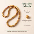 Palo Santo Kette, natürliche Holz Halskette aus Peru